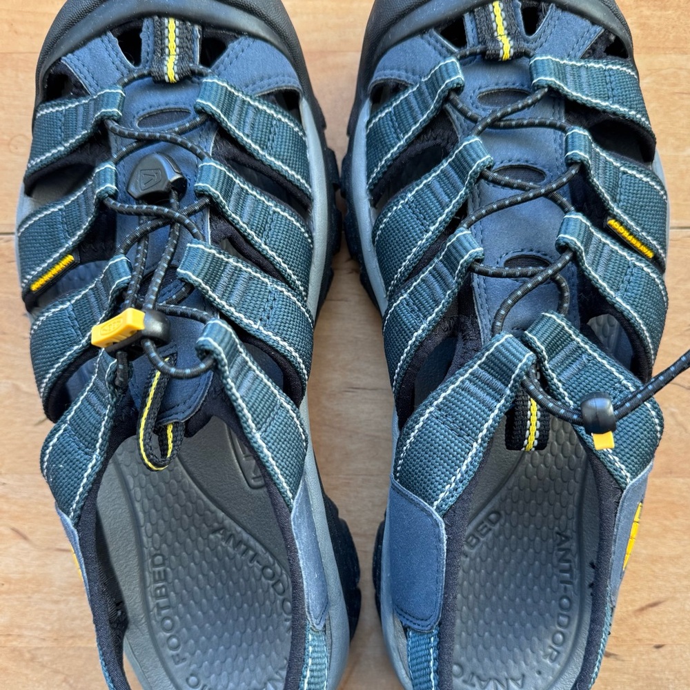 Brand New Keen Outdoor Sport Sandals, Blue with Yellow Accents